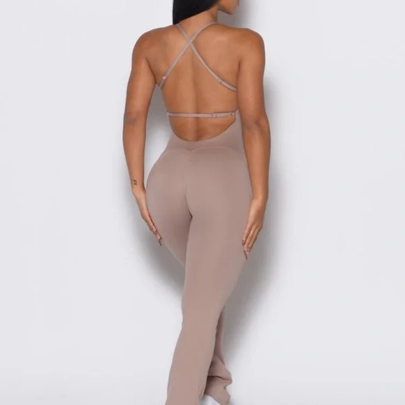 Bombshell Sportswear Taupe Bodysuit - Picture 3 of 6